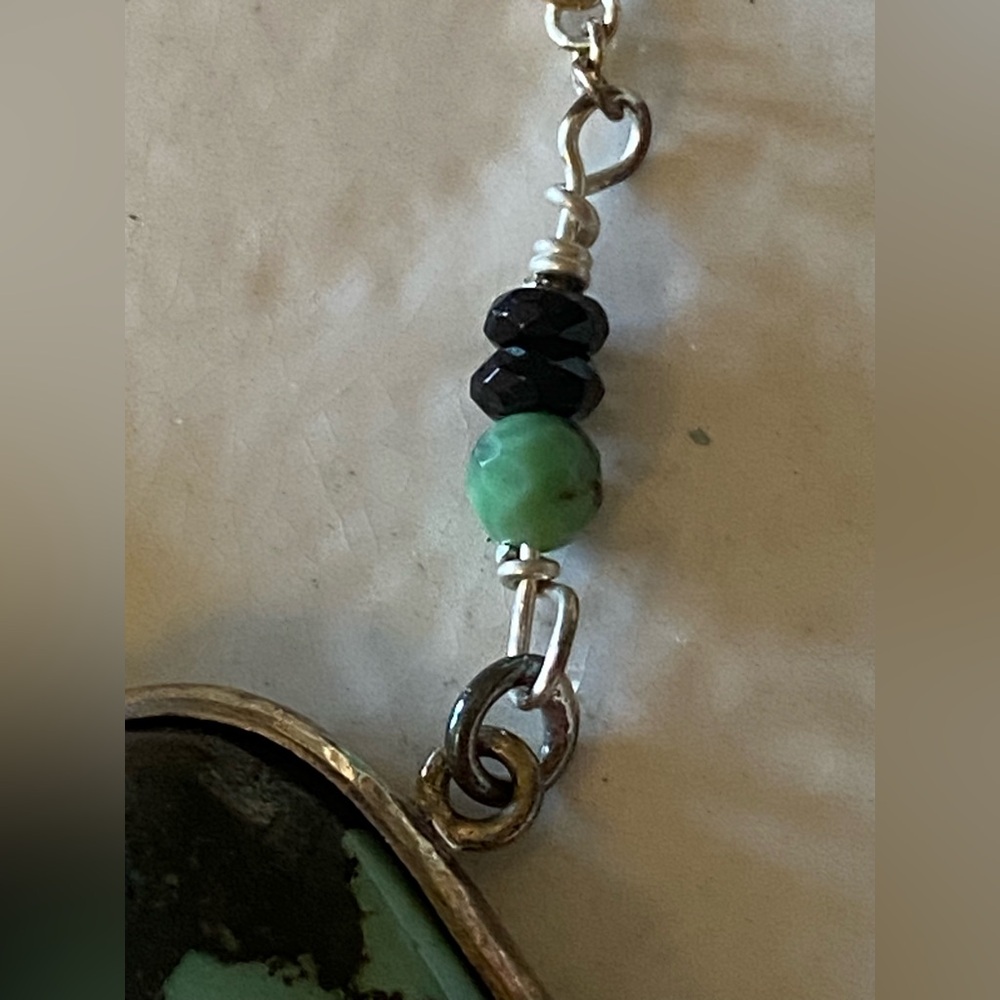 Sterling & Chinese Turquoise Necklace - Picture 6 of 8